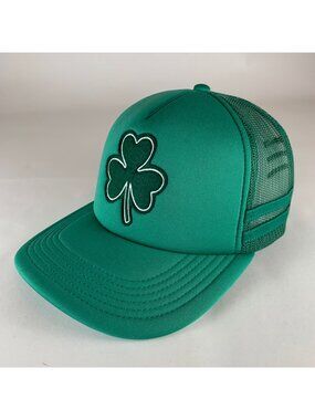 Mighty Fine Unisex Green Shamrock Snapback Trucker Hat